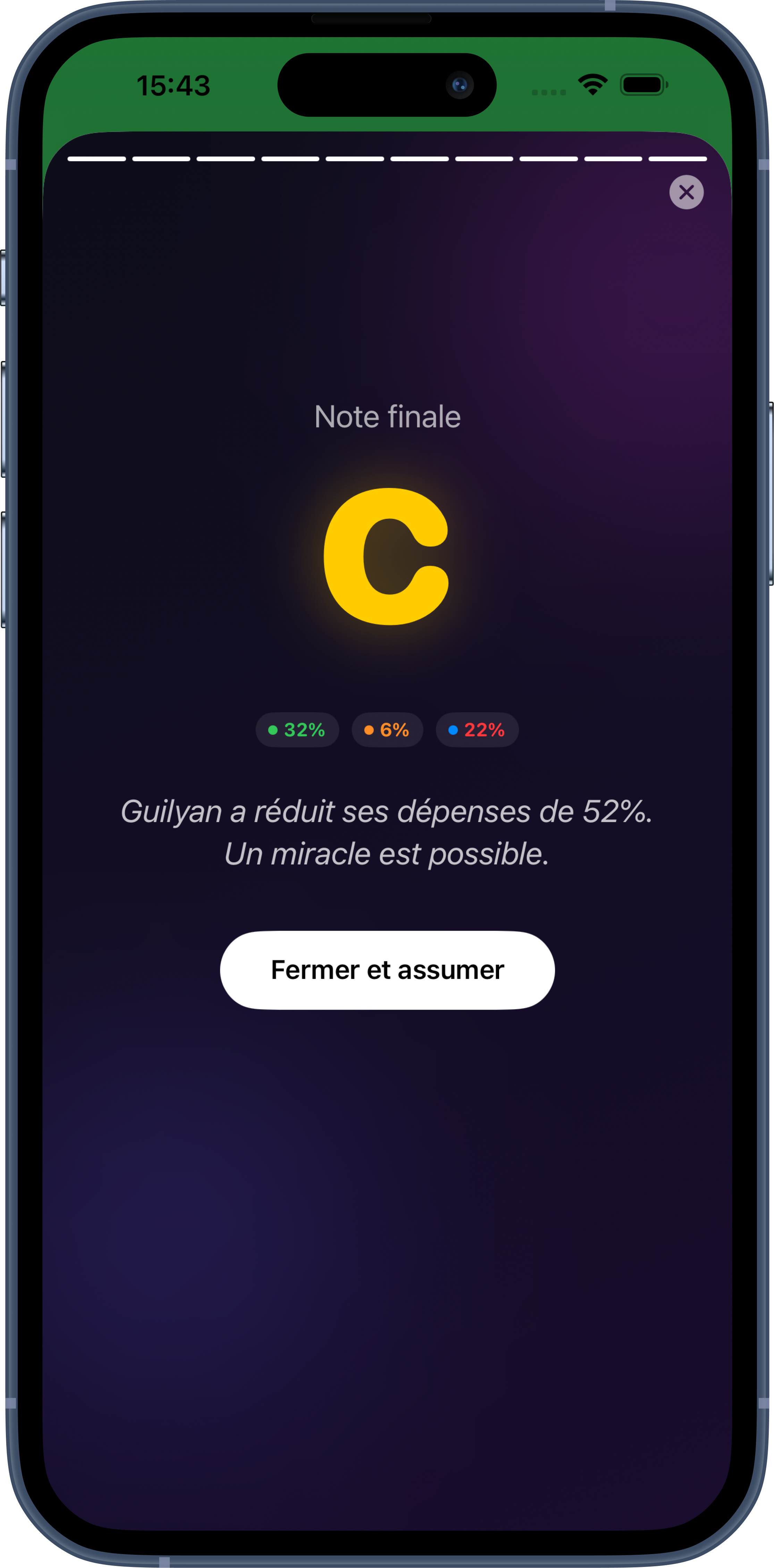 Le verdict tombe chaque semaine